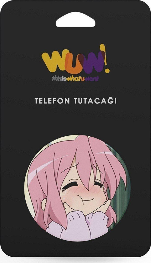Mutlu Anime Kız Damla Etiketli Popsoket Telefon Tablet Tutucu Standı