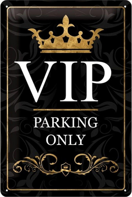 Art Vıp Parking Only Kabartmalı Metal Duvar Panosu 22193