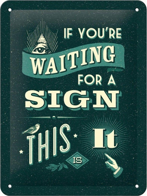 Art If You Are Waiting Kabartmalı Metal Duvar Panosu 26161