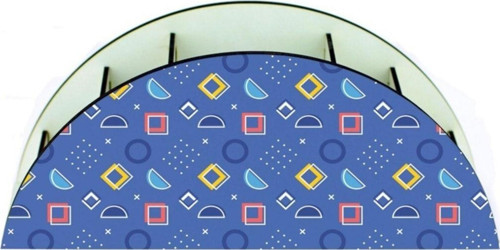 Geometrik Desenli Ahşap Masaüstü Kalemlik Kalem Kutusu Organizer