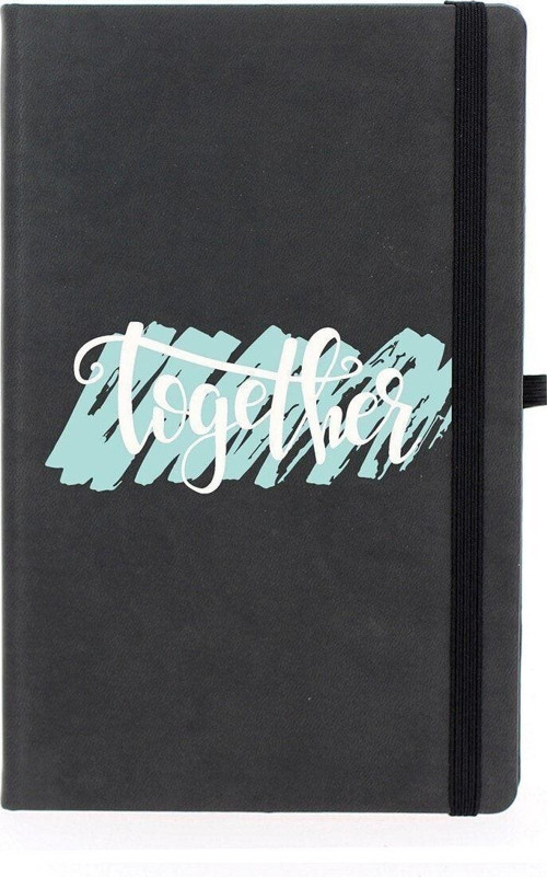 Beraber Çizgili 13X21 Termo Deri Lastikli Siyah Tarihli Çizgili Defter