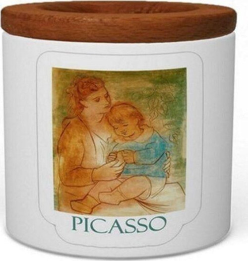 Mother And Child By Picasso Ahşap Kapaklı Beyaz Seramik Kalemlik