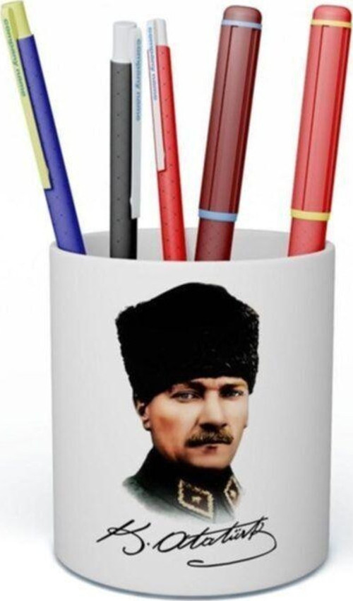 Mustafa Kemal Atatürk Tasarım Seramik Kalemlik
