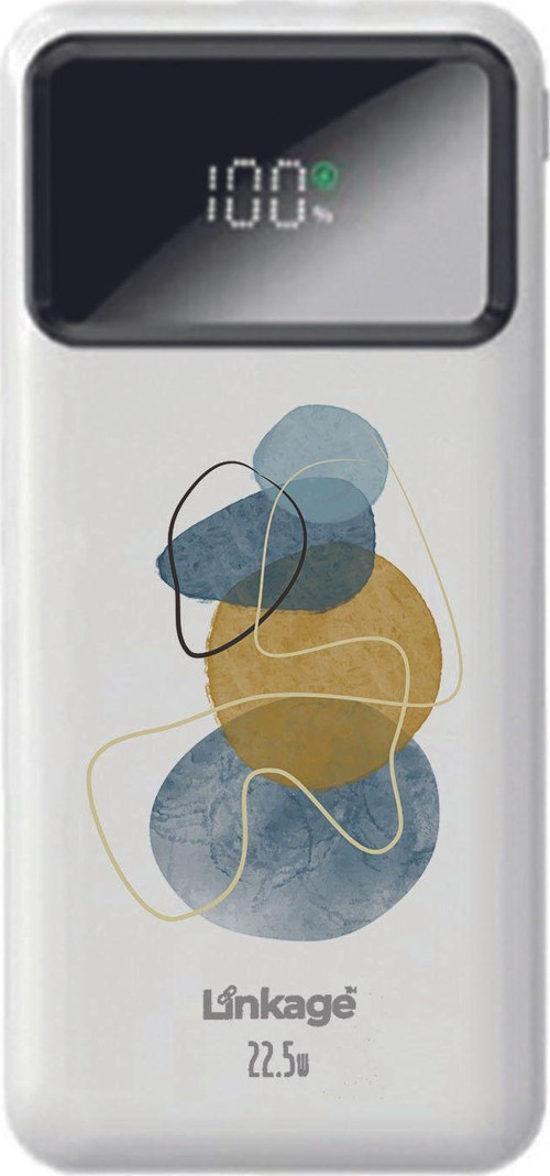 Linkage 10000 Mah Özel Minimalist Tasarım Beyaz 22,5 W Hızlı Şarj Özellikli Lcd Ekranlı Powerbank