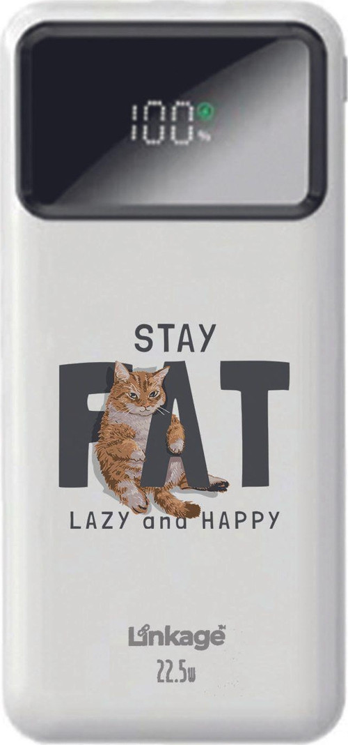 Linkage 10000 Mah Özel Kim Takar Dieti Kedi Beyaz 22,5 W Hızlı Şarj Özellikli Lcd Ekranlı Powerbank