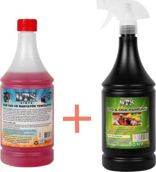 Oto Kalorifer Ve Petek Temizleme Ilacı Yağ Sök. Etkili 1 Litre & Oto Oda Ve Kokusu 500 Ml