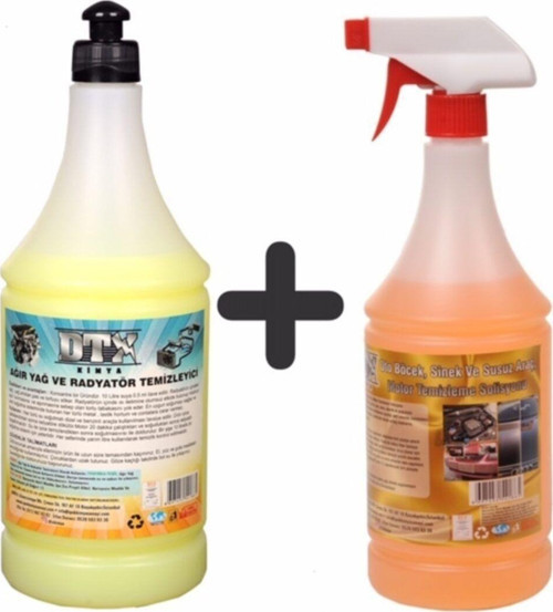 Ağır Yağ Sökücü Radyatör Temizleme Ilacı 1 Litre & Oto Sinek Böcek Temizleme Ilacı 1 Lt
