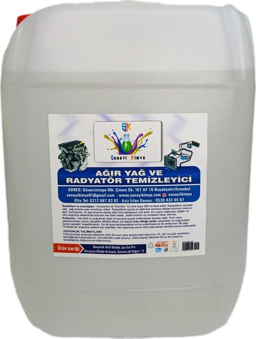 Ağır Yağ Sökücü Radyatör Temizleme Sıvısı 1/5 Konsantre 22/24 Litre