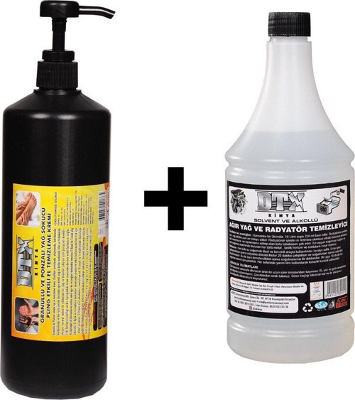Ponza'Lı (Talaşlı) El Temizleme Kremi ( Sabunu) 1 Kg & Alkollü Intercooler Temizleme Sıvısı 1 Lt