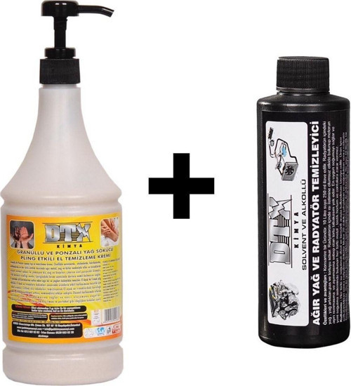 Ponza'Lı (Talaşlı) El Temizleme Kremi ( Sabunu) 1 Kg & Alkollü Intercooler Temizleme Sıvısı 1 Lt