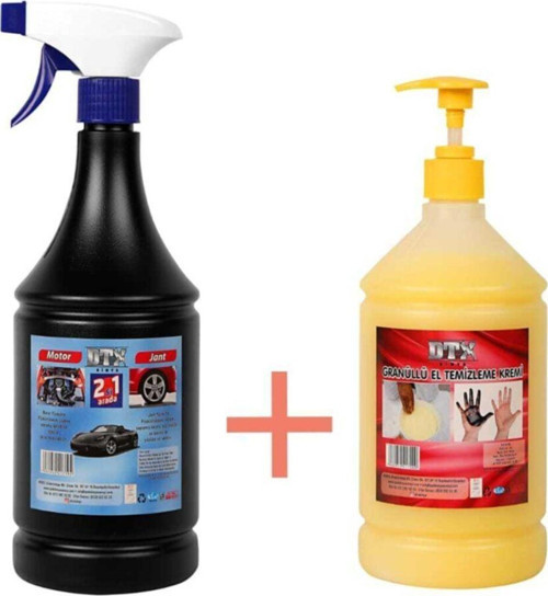 Motor Ve Jant Temizleme Ilacı Yağ Sök. Etkili 1 Lt & Granüllü, Talaşlı El Temizleme Sabunu 1 Kg