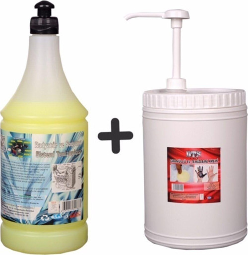 Oto Kalorifer Ve Petek Temizleme İlacı (Solventli̇) 1 Lt & Granüllü El Temizleme Sabunu 4 Kg