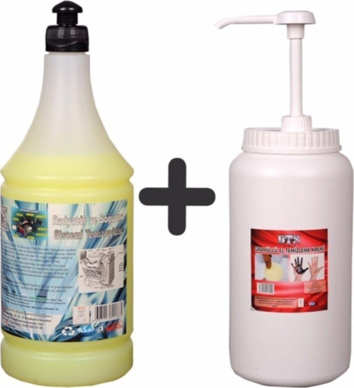 Oto Kalorifer Ve Petek Temizleme Ilacı (Solventli) 1Lt + Granüllü El Temizleme Sabunu 3 Kg