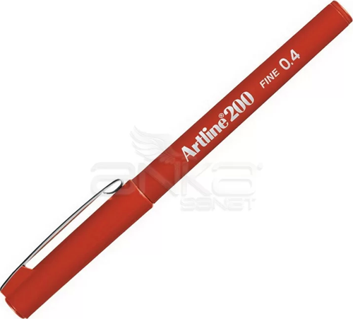 Fineliner 200 0.4mm İnce Uçlu Yazı Ve Çizim Kalemi Red