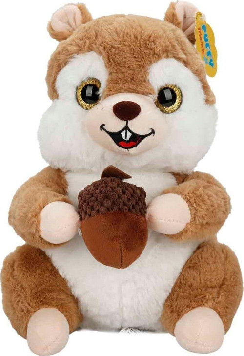 Peluş Sincap Fındık Tutan Sincap 30 cm - Uyku Ve Oyun Arkadaşı Peluş Oyuncak