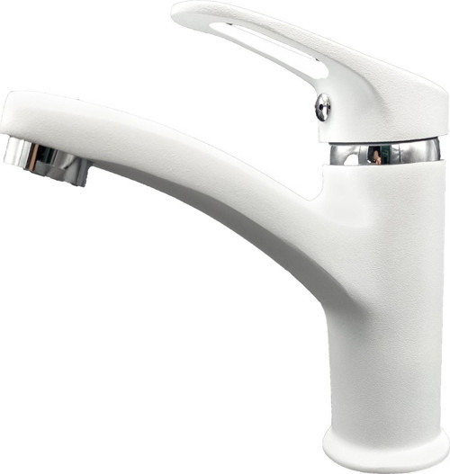 Truva Beyaz Banyo Lavabo Bataryası paslanmaz yüksek gövde lavabo musluğu beyaz