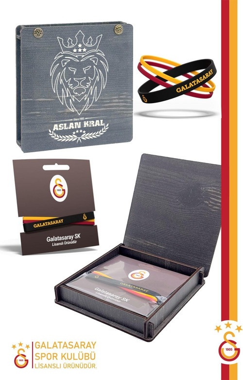 Orijinal Lisanslı 3'lü Silikon Yetişkin Bileklik Hediyelik Ahşap Kutulu