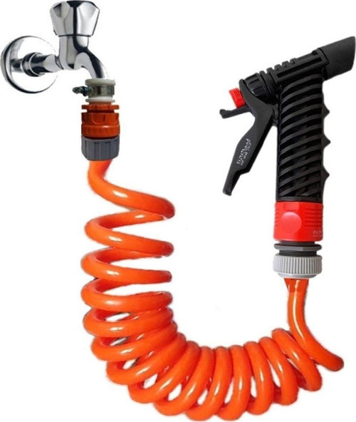 Spiral Sulama Yıkama Hortum Kelepçe Rekorlu Ve Yeni Tetikli Başlıklı Set 5 Metre