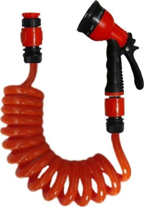 Spiral Veranda Araç Yıkama Bahçe Sulama 5 Fonksiyonlu Başlıklı Set 4.5 Metre