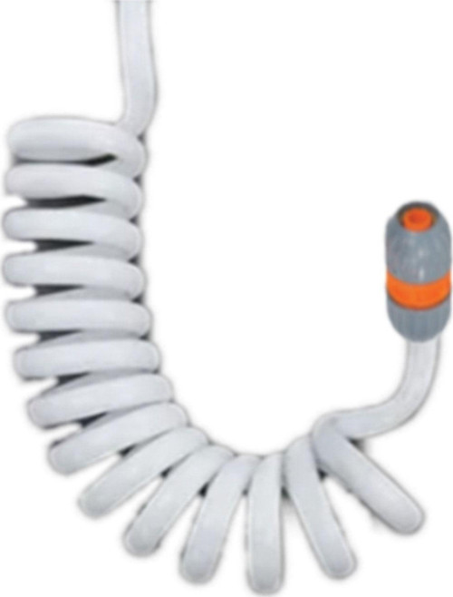 Spiral Yıkama Sulama Uzatma Hortumu Beyaz 4 Metre