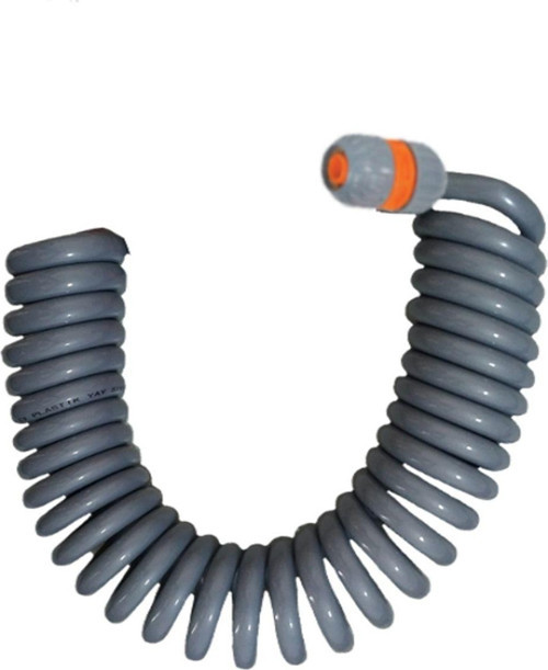Spiral Yıkama Sulama Uzatma Hortumu Gri 3 Metre