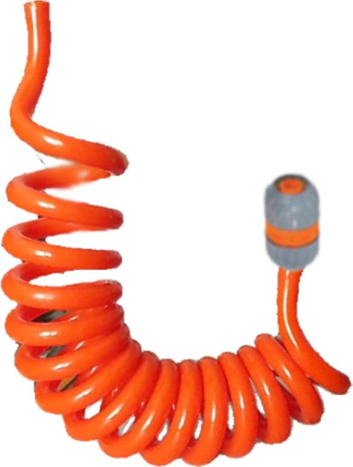 Spiral Yıkama Sulama Uzatma Hortumu Turuncu 4 Metre