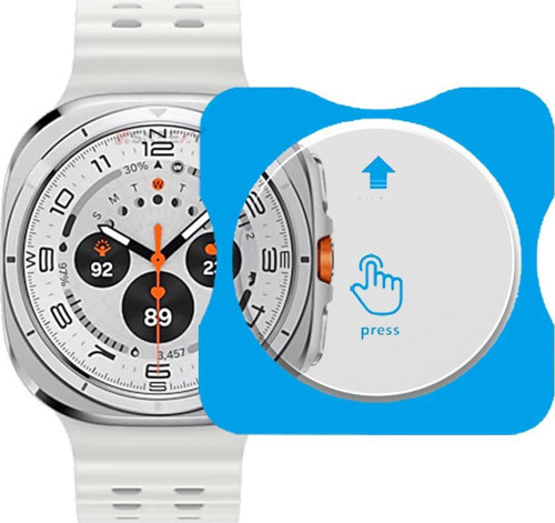 Samsung Watch 7 Ultra Uyumlu Kolay Takılabilir Takma Aparatlı Temperli Cam Ekran Koruyucu