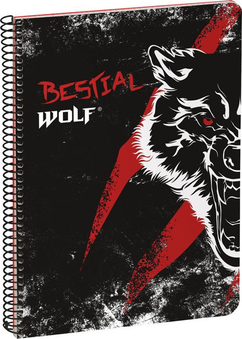 Bestial Wolf Kareli A5 Spiralli Defter 80 Yaprak 2005005370