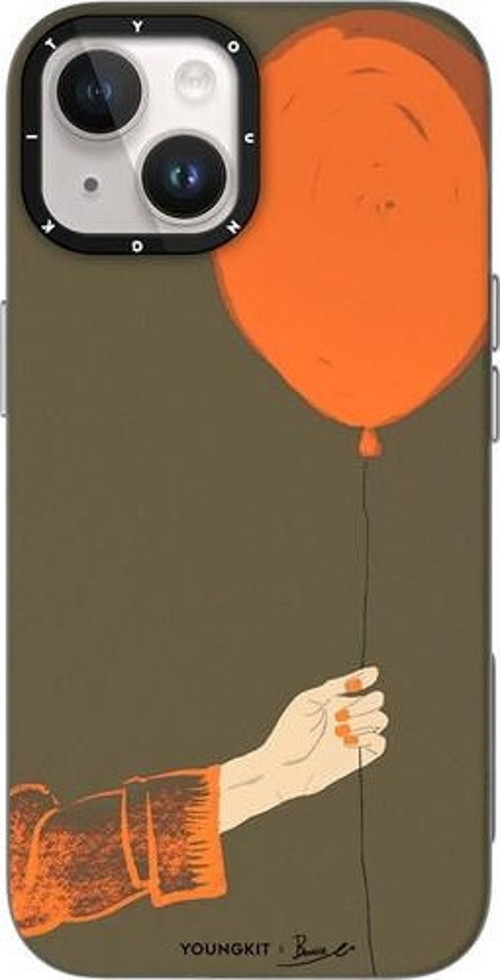 Apple İphone 14 Uyumlu Kılıf Magsafe Şarj Özellikli Orange Serisi Flying Balloon Kapak Turuncu