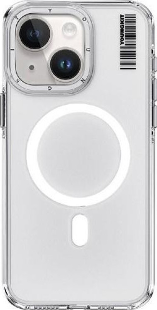 Apple İphone 15 Plus Uyumlu Magsafe Şarj Özellikli Şeffaf Crystal Shield Serisi Kılıf Şeffaf