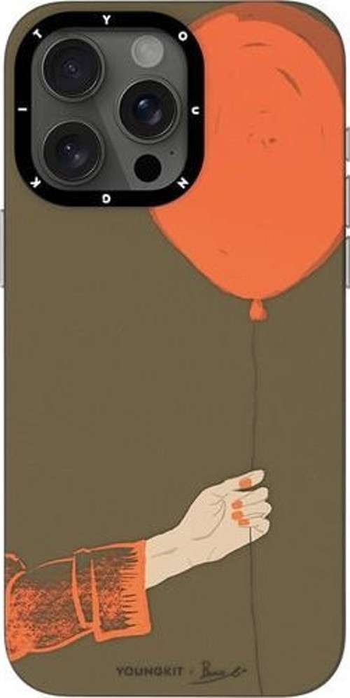 Apple İphone 15 Pro Uyumlu Kılıf Magsafe Şarj Özellikli Orange Serisi Flying Balloon Turuncu