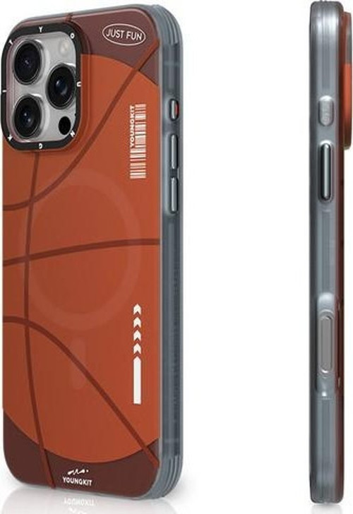 İphone 16 Pro Uyumlu Kılıf Magsafe Şarj Özellikli Spor Tasarımlı Dynamic Serisi Kahverengi