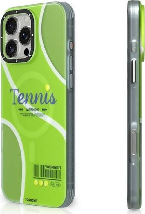 İphone 16 Pro Uyumlu Kılıf Magsafe Şarj Özellikli Spor Tasarımlı Dynamic Serisi Kapak Yeşil