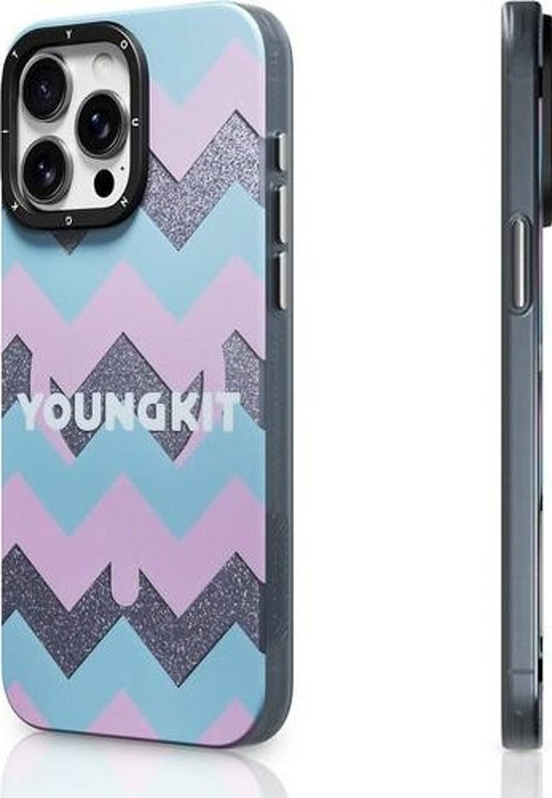 İphone 14 Pro Max Uyumlu Kılıf Magsafe Şarj Özellikli Star Dazzle Serisi Kapak Turkuaz