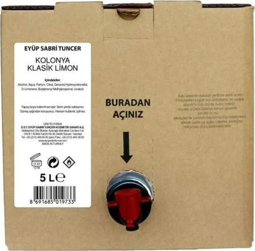 Klasik Limon Kolonyası 5 Litre Bag In Box
