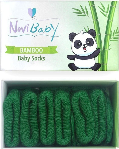 3'Lü Bambu Yenidoğan Bebek Çorap I Pine Green Yeşil Kız Erkek Bebek Çorabı 12-18 Ay