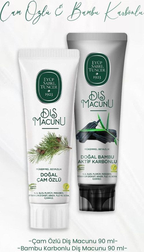 Diş Macunu Çam Özlü 90 Ml Ve Bambu Karbonlu 90 Ml