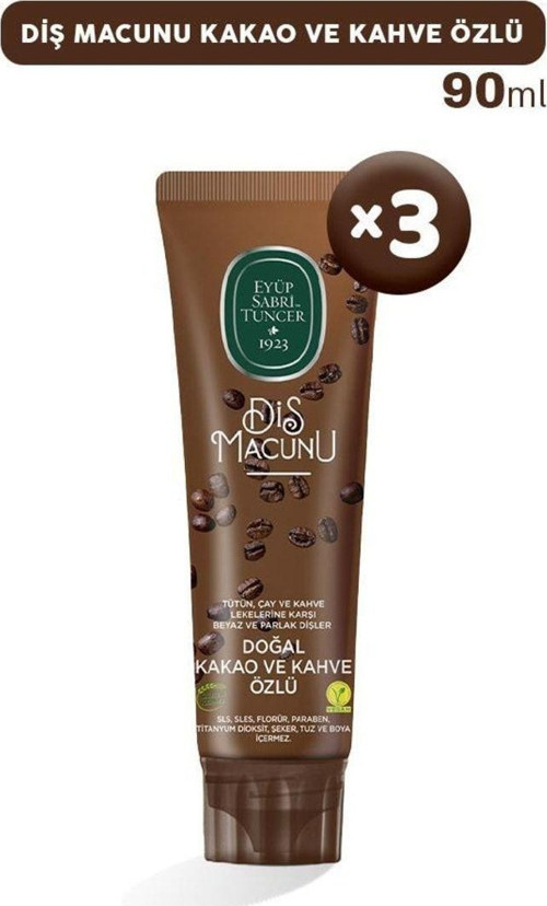 Diş Macunu Kakao Ve Kahve Özlü 90 Ml X 3