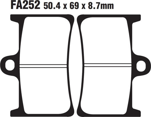 Ön Fren Disk Balatası Fa252 Yzf 600 Fz6 Fz-07 Mt-07(18-21) Mt-09 R1 Xv 1700 1900