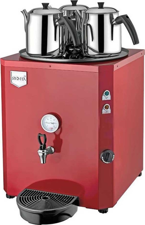 Jumbo Çay Makinesi 40 litre 3 demlik dahil Kırmızı