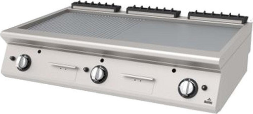 AGI-1273 ND Izgara Setüstü Yarı Oluklu Yarı Düz 1200x730x300 mm Lpg/Ng