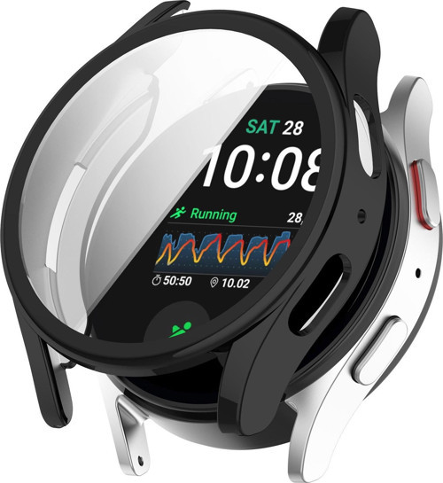 Samsung Galaxy Watch 7 40mm Uyumlu Kasa Ekran Koruyucu 360 Tam Koruma Kılıf Kapak