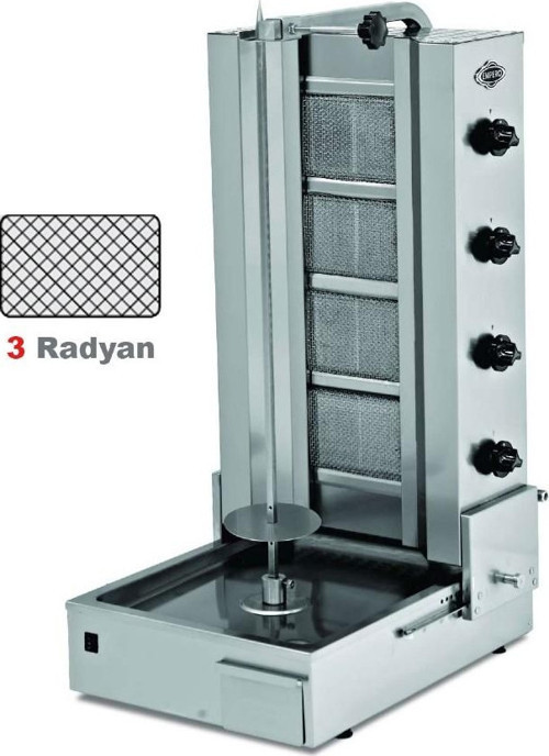 EMP.DN.150 Döner Ocağı - Alttan Motorlu - Gazlı - 3 Radyanlı - LPGli