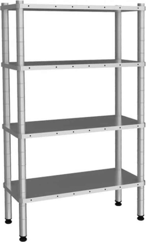 EMP.D.2.46137-18-4 4 Katlı Düz Raflar 46x137x180 cm INOX 201