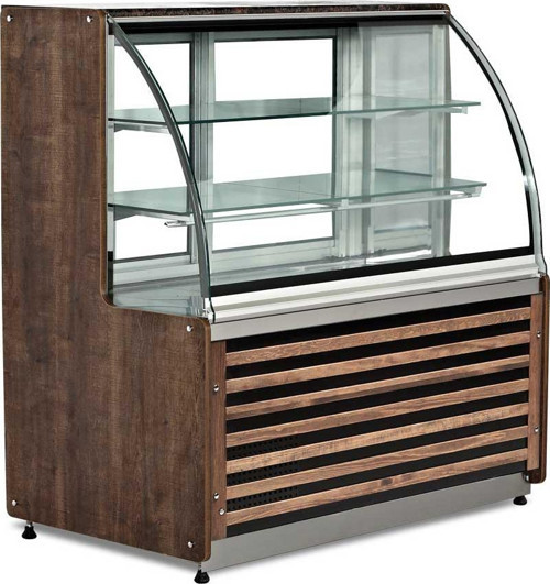 EMP.BC.160.S-K Venüs Pasta Vitrini Soğutmalı 160x75x125 cm Koyu Eskitme