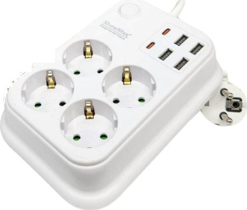 Lunatic LN-2946 Shoxmax Serisi (4 Priz + 4 Usb + 2 Type-c) Usb -Type C Şarj Termal Akım Koruma PRiz 2