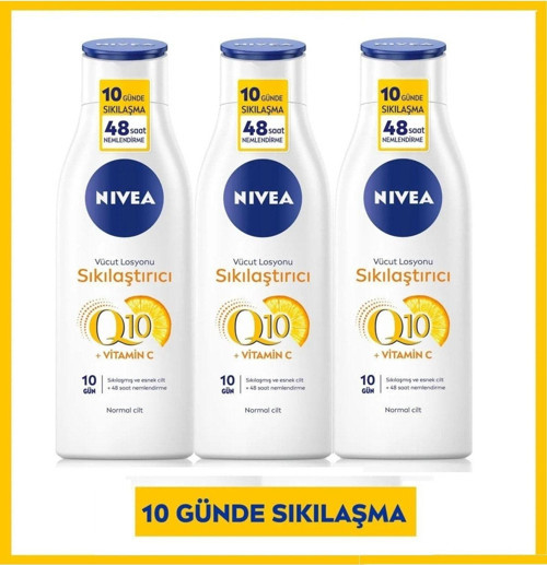 Sıkılaştırıcı Vücut Losyonu ( Q10 +Vitamin C ) Normal Cilt 250Ml X 3 Adet