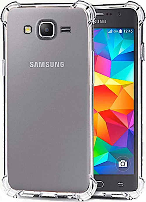 Samsung Galaxy Grand Prime ile Uyumlu Kapak Airbag Antishock Köşe Korumalı Şeffaf Silikon Kılıf