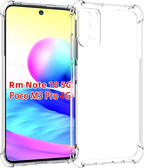 Xiaomi Poco M3 Pro 4G Kapak Kamera Korumalı Şeffaf Airbag Antishock Köşe Korumalı Silikon Kılıf