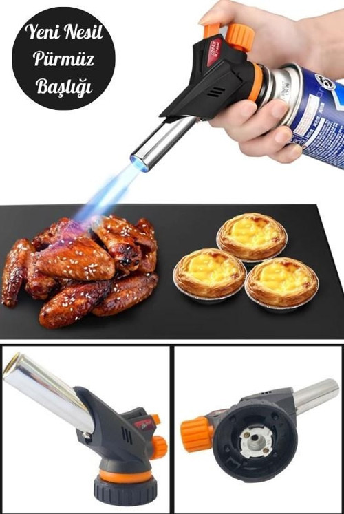 Pürmüz Başlığı Normal Çakmak Gazı Uyumlu Yeni Seri Torch Pürmüz Başlığı Lpg Kartuş